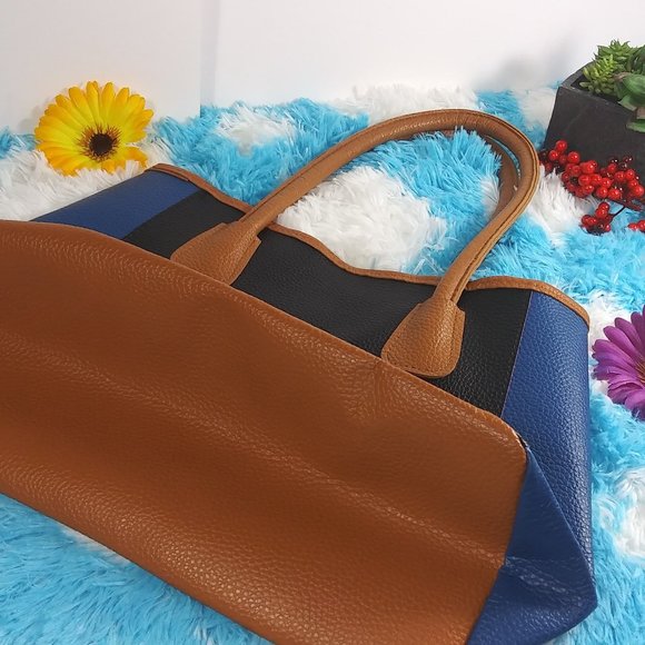 ✅ NEIMAN MARCUS Large Tote Bag Vintage Colorblock - Picture 5 of 8